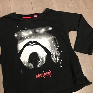 Gap adored black red long sleeved tee toddler